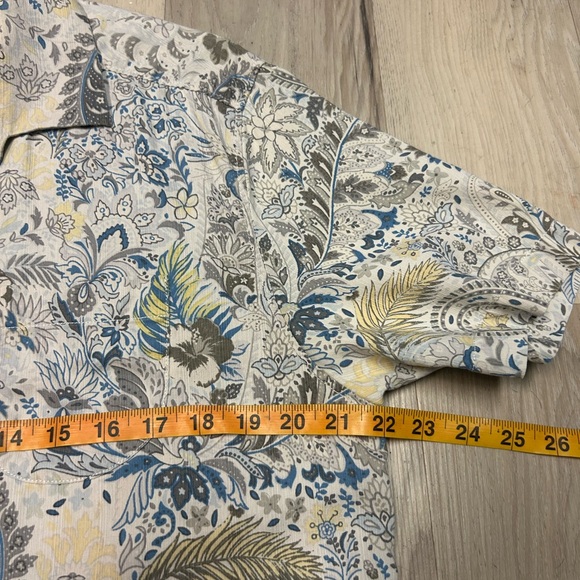 Tommy Bahama Shirt Mens M 100% Silk Floral Paisley Print Camp Beach Hawaiian - Picture 10 of 11